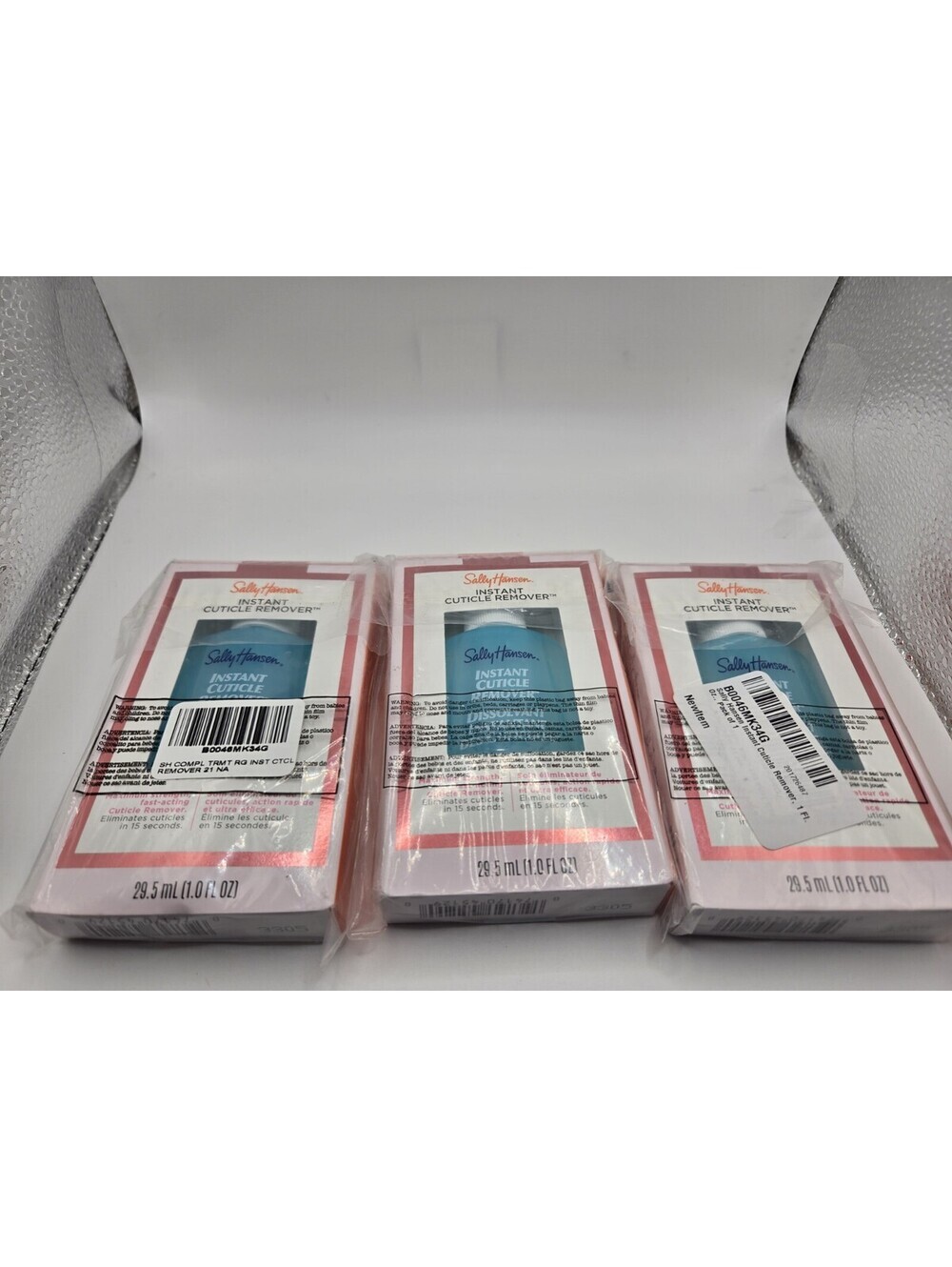 3 Pack Sally Hansen Instant Cuticle Remover Nail Treatment 1oz Each New